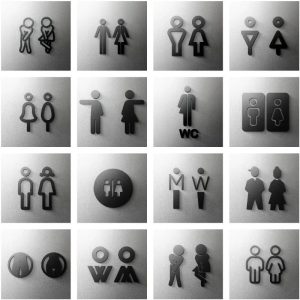 Acrylic Door Signs — Modern Self-Adhesive Signage Set