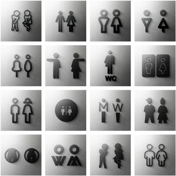 Acrylic Door Signs — Modern Self-Adhesive Signage Set