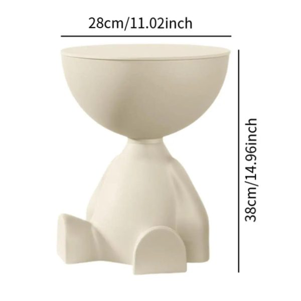 Sculptural Side Table — Decorative End Table Accent