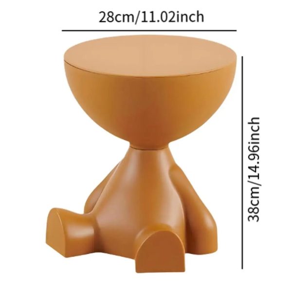 Sculptural Side Table — Decorative End Table Accent