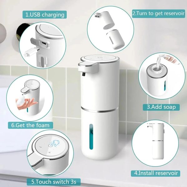 S239cd64fddce449e93230a7cc8b18152u.jpg Touchless Foaming Soap Dispenser — Rechargeable 380ml