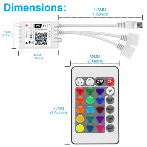 WiFi RGB LED Controller — Smart App Remote for LED Strip