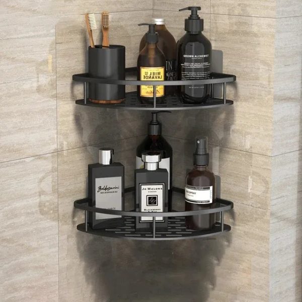 S329745faa9144c2e8d3afc5c85c7dc22h.jpg Bathroom Storage Rack — No-Drill Corner Shower Shelf