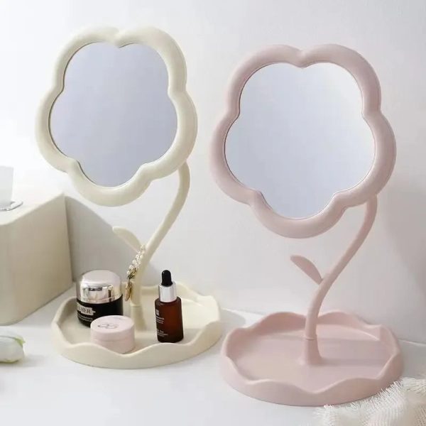 S3613d3e38c1f422ab4342f13d3ec6e3b5.jpg Creative Desktop Flower Mirrors for Bedroom Decor