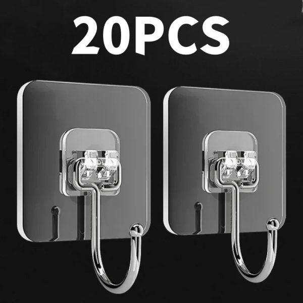 Transparent 22lb Wall Hooks