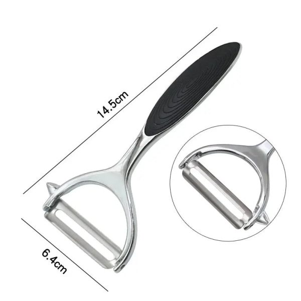 S3a7a3351eac14383945285c86a1080a5D.jpg Stainless Steel Vegetable Peeler — Multi-Function Kitchen Tool