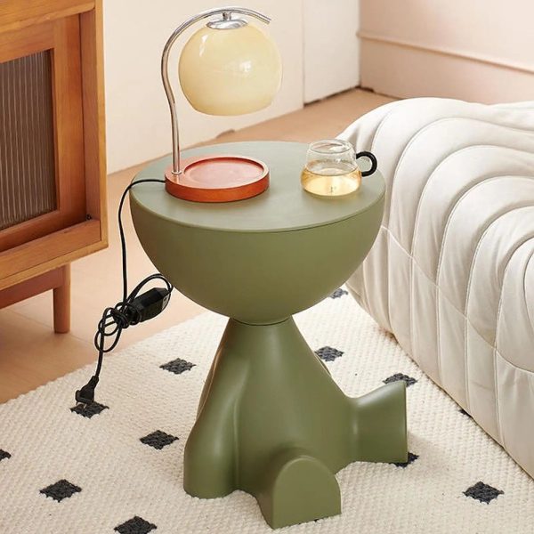 Sculptural Side Table — Decorative End Table Accent