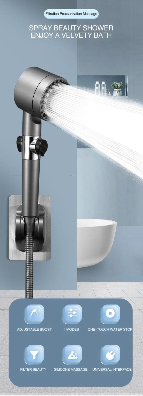 Filtered Shower Head 3-Mode