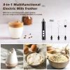 S62a835b4ac054a5e96c17241cc4bd5ca0.jpg Electric Milk Frother — Rechargeable 3-Speed Handheld Foam Maker