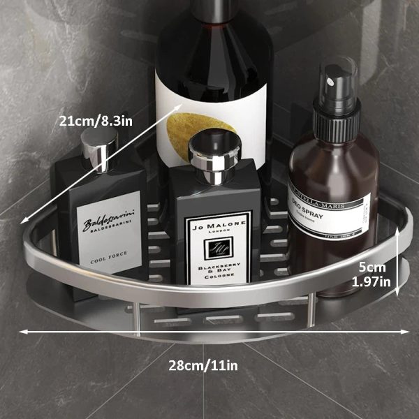 S6d1b9ee3eb3740c2b30a8e8caa98bec6a.jpg Bathroom Storage Rack — No-Drill Corner Shower Shelf