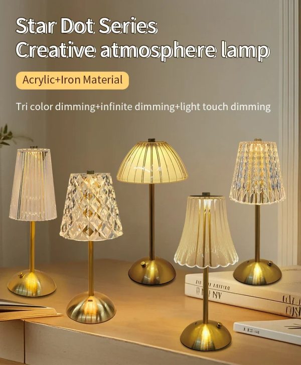 Rechargeable Crystal Touch Lamp
