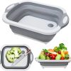 Foldable Cutting Board — 3-in-1 with Drain Basket