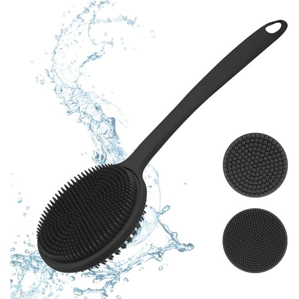 Silicone Back Scrubber — Long Handle Shower Body Brush