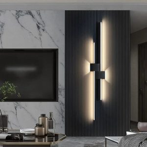 Wood Grain LED Wall Lamp