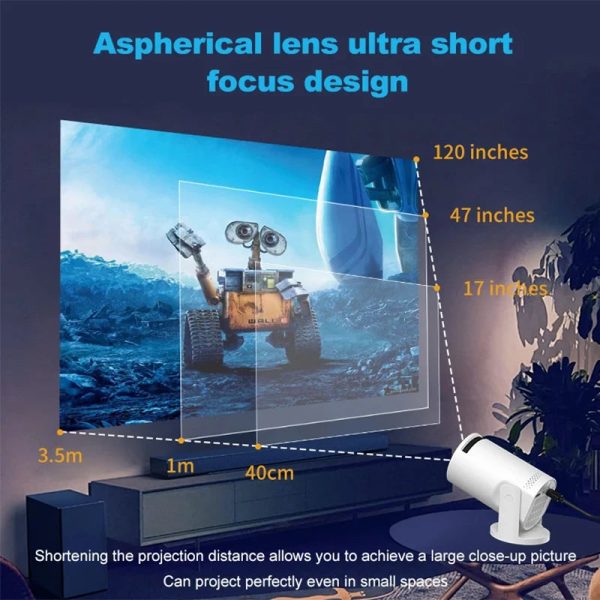 Mini Portable Projector — 1080P WiFi Bluetooth Home Theater