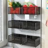 Magnetic Fridge Organizer Rack — Spice Shelf with Hooks