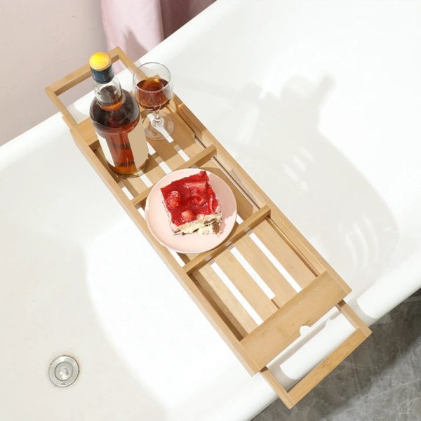 Expandable Bamboo Bath Tray