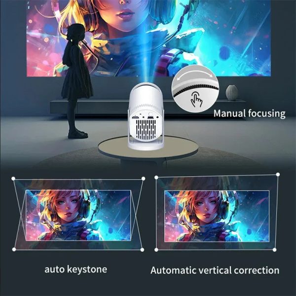 Mini Portable Projector — 1080P WiFi Bluetooth Home Theater
