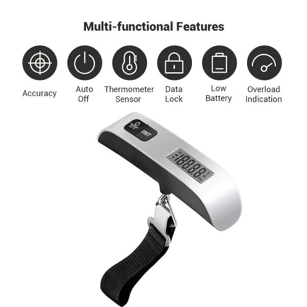 Digital Luggage Scale — Portable 110lb Travel Hanging Scale