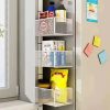 Magnetic Fridge Organizer Rack — Spice Shelf with Hooks