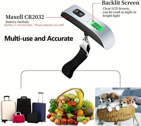Digital Luggage Scale — Portable 110lb Travel Hanging Scale