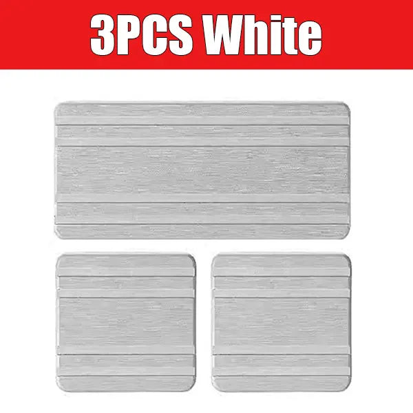 Water Absorbing Stone Tray — Diatomite 3-Pack Fast Drying