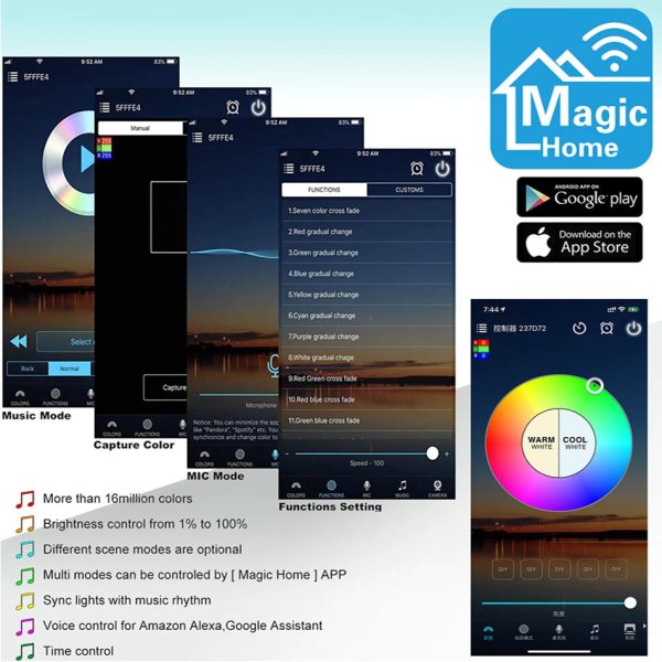 WiFi RGB LED Controller — Smart App Remote for LED Strip