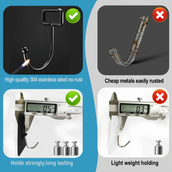 Transparent 22lb Wall Hooks
