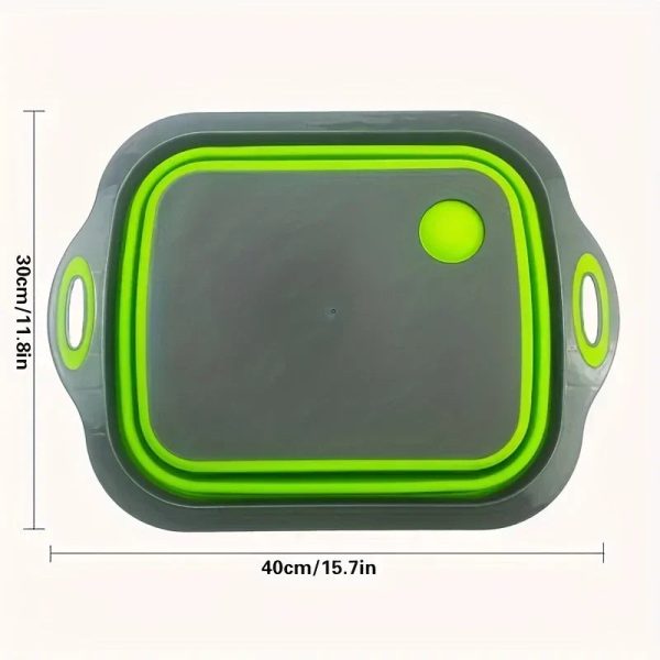 Foldable Cutting Board — 3-in-1 with Drain Basket