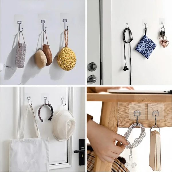 Transparent 22lb Wall Hooks