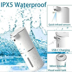 Sd325559661cb48b4b76808132b907e74B.jpg Touchless Foaming Soap Dispenser — Rechargeable 380ml