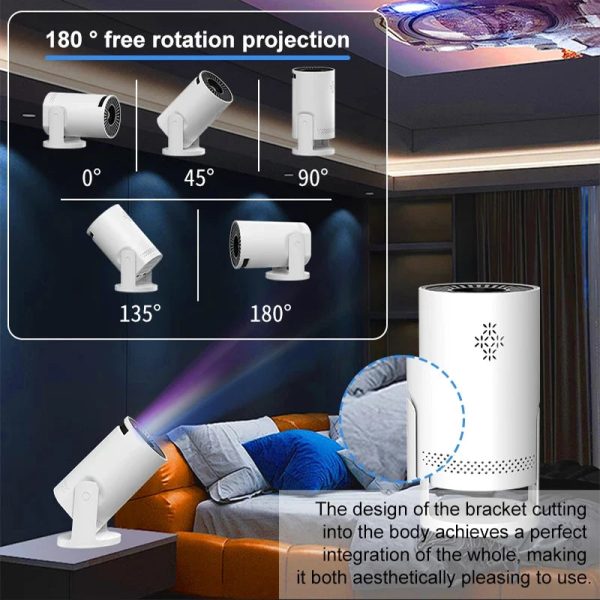 Mini Portable Projector — 1080P WiFi Bluetooth Home Theater