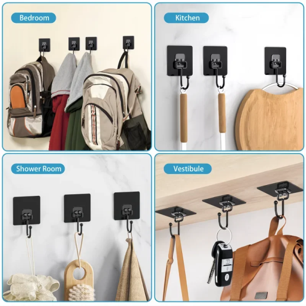 Transparent 22lb Wall Hooks