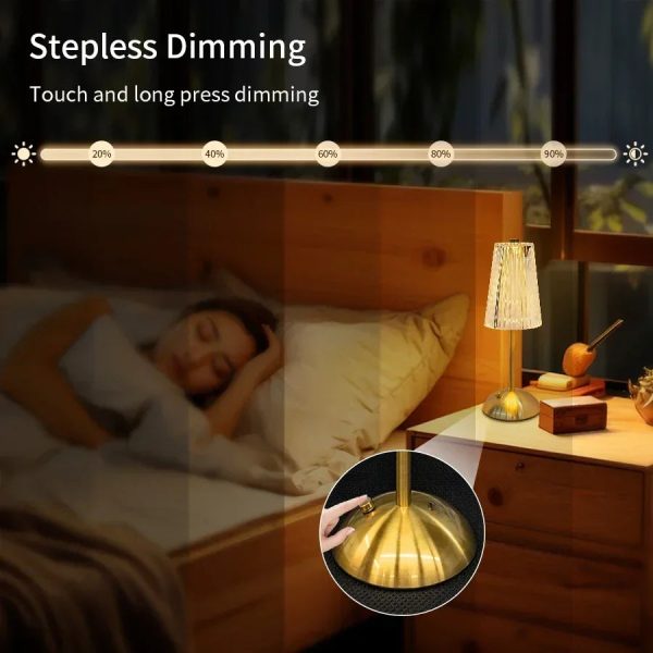 Rechargeable Crystal Touch Lamp