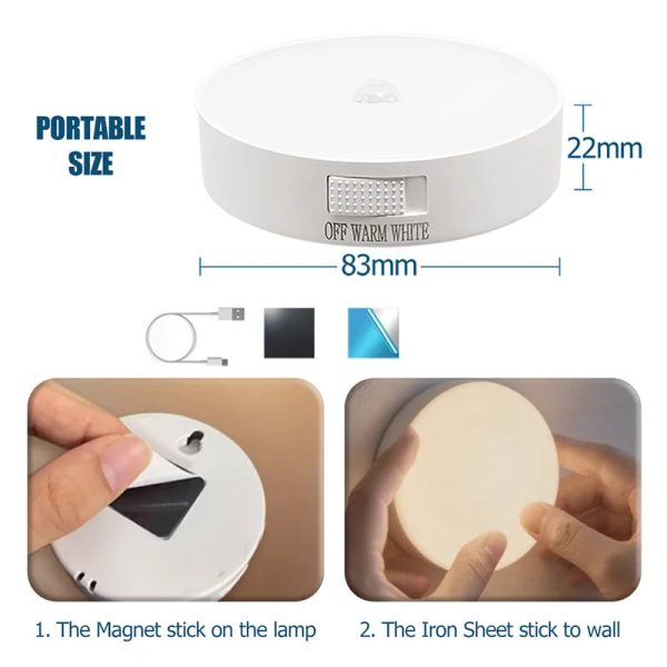 Sdcaaef5cbd224cde893e232267d0c63cb.jpg Motion Sensor Night Light — USB Rechargeable LED Lamp