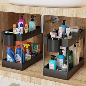 Sde476fc17c63485c864f8e5563779835O.jpg 2-Tier Under Sink Shelf Rack