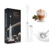 Se06705568a494d019b14a608f27525faI.jpg Electric Milk Frother — Rechargeable 3-Speed Handheld Foam Maker