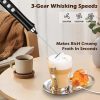 Se2695a0ad3024985835e0b8015cd4fd2t.jpg Electric Milk Frother — Rechargeable 3-Speed Handheld Foam Maker