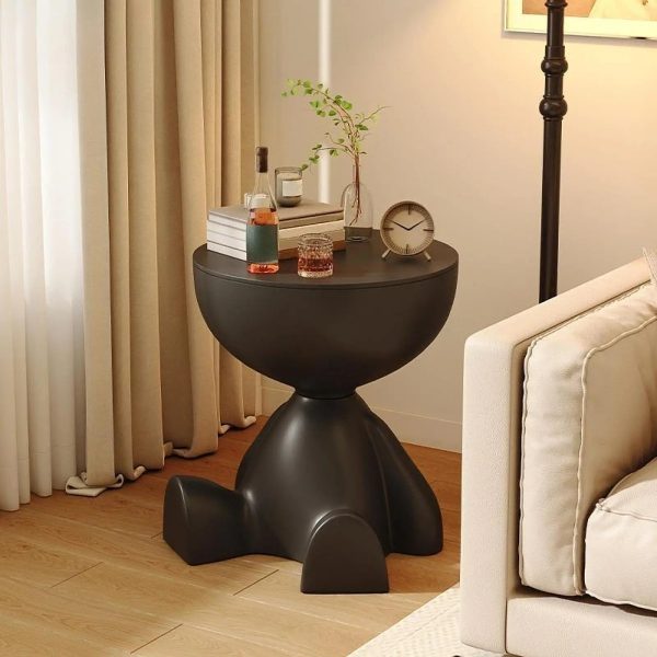 Sculptural Side Table — Decorative End Table Accent