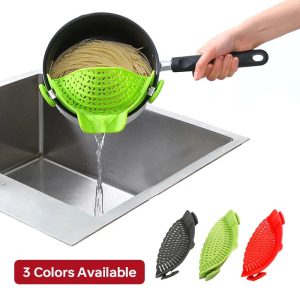 Sf45d258293704d9795515e7df699b4b56.jpg Silicone Clip-On Pot Strainer
