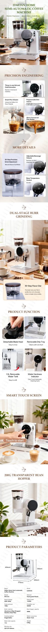 Sf46045613080444bb7d103a2b0f449acB.jpg Semi-automatic espresso machine— 15 Bar Cold Brew