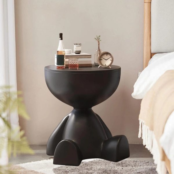 Sculptural Side Table — Decorative End Table Accent