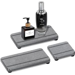 Sf77aa164db2b43f3a80532c6dae89ac4N.jpg Water Absorbing Stone Tray — Diatomite 3-Pack Fast Drying