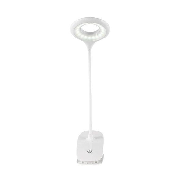 LED Desk Lamp — Clip-On USB Rechargeable Touch Dimming